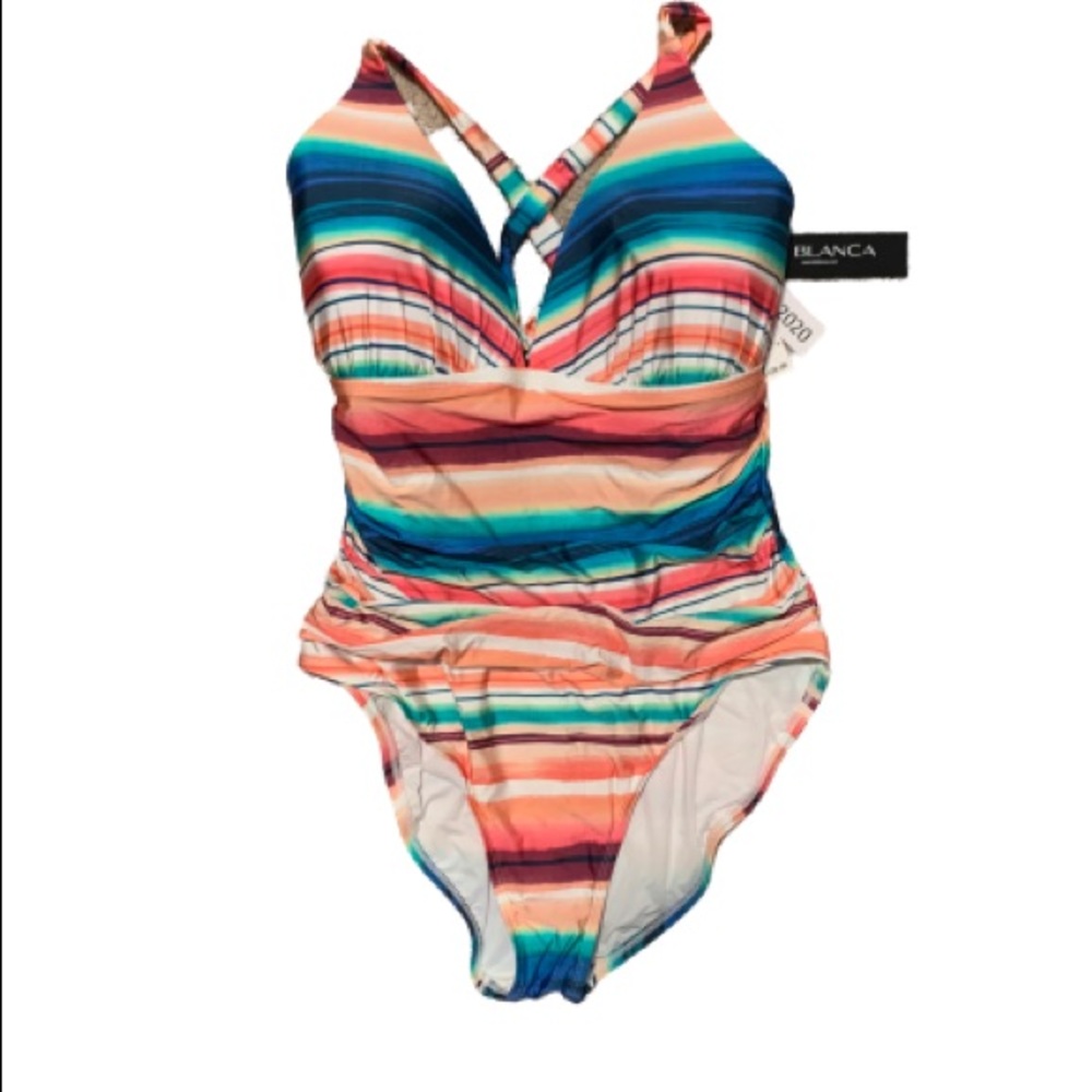 La Blanca Womens Swimwear Sz 14 One Piece NWT